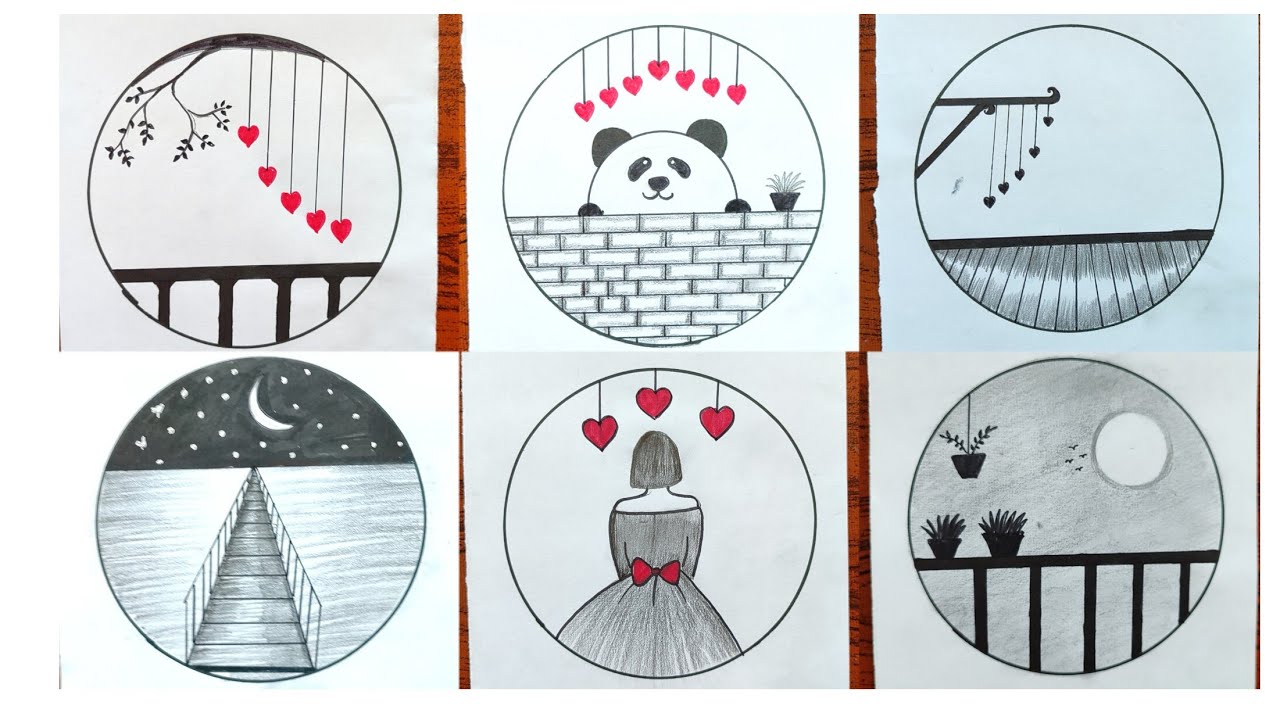 Circle drawing|Beautiful scenery drawing|Draw with Reya