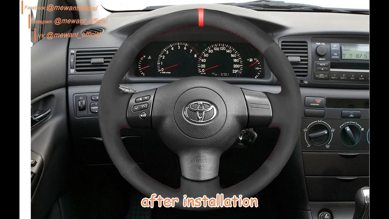 MEWANT --- for Toyota Corolla Caldina RAV4 Wish Car Steering Wheel Cover Installations
