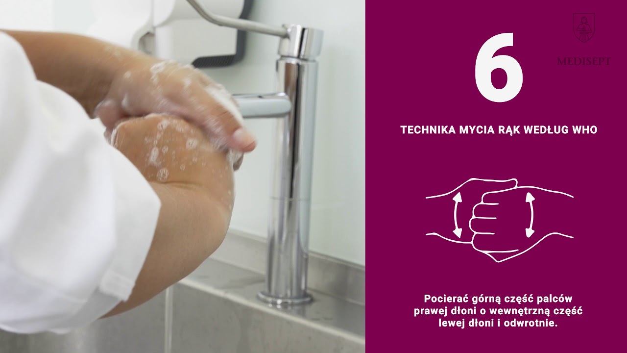 Technika mycia rąk według WHO