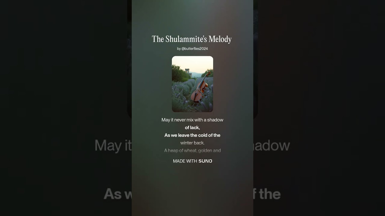 The Shulammite's Melody. ❣️🙏❣️🌙🕊️      Lyrics By Pia Hjorth5/2 2026. #musicvideo 