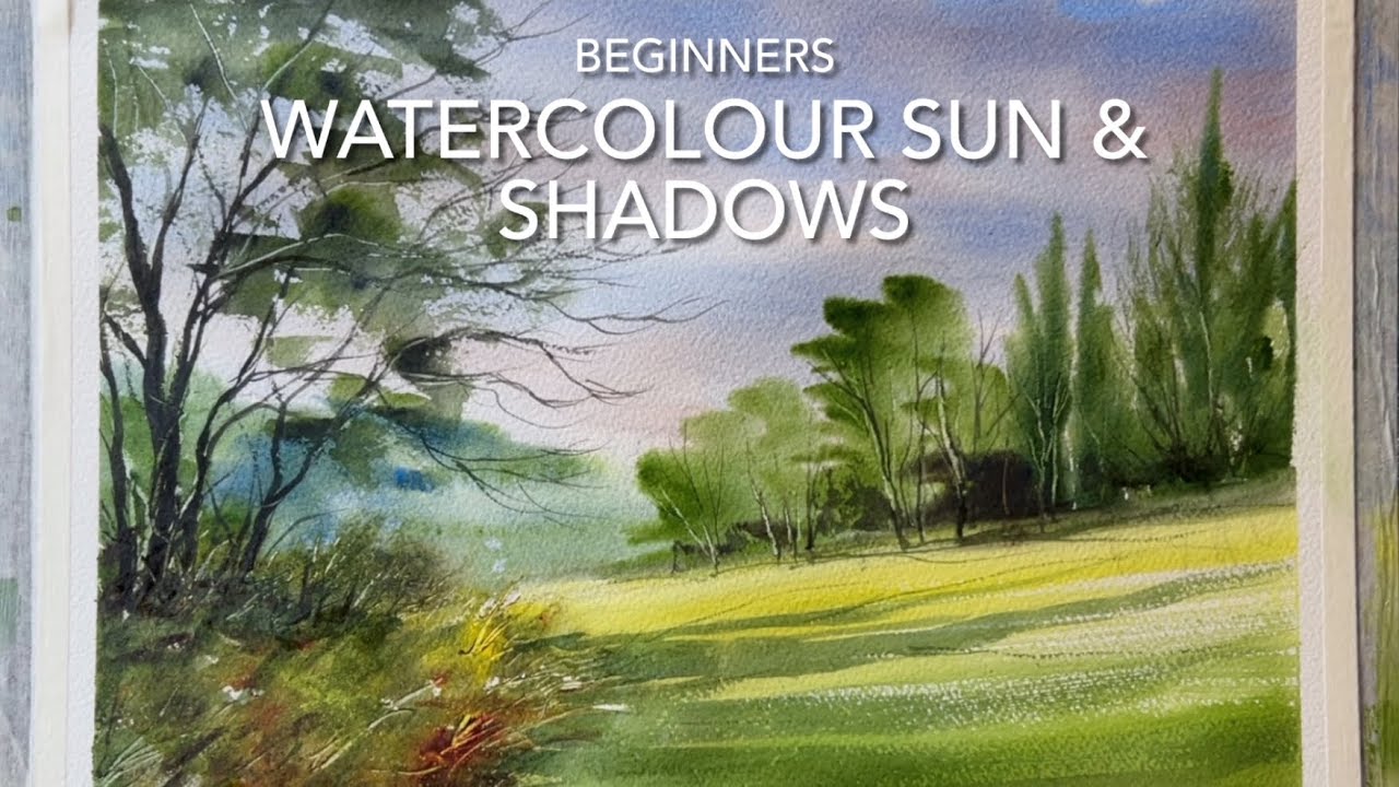 Paint Loose! SUNNY FIELDS & SHADOWS Watercolor Landscape Painting, Watercolour Techniques Tutorial