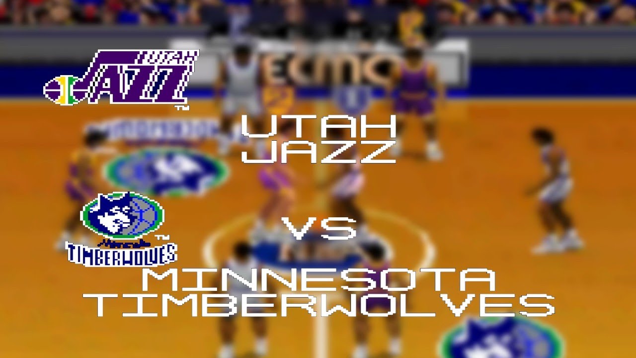 Utah Jazz at Minnesota Timberwolves | November 1st, 1991 | 1991 Season Sim | Tecmo Basketball (SNES)