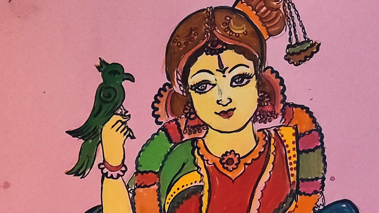 Easy simple steps to draw Goddess Andal... #shortstamil #artwork #learnart #easydrawing #goddessart