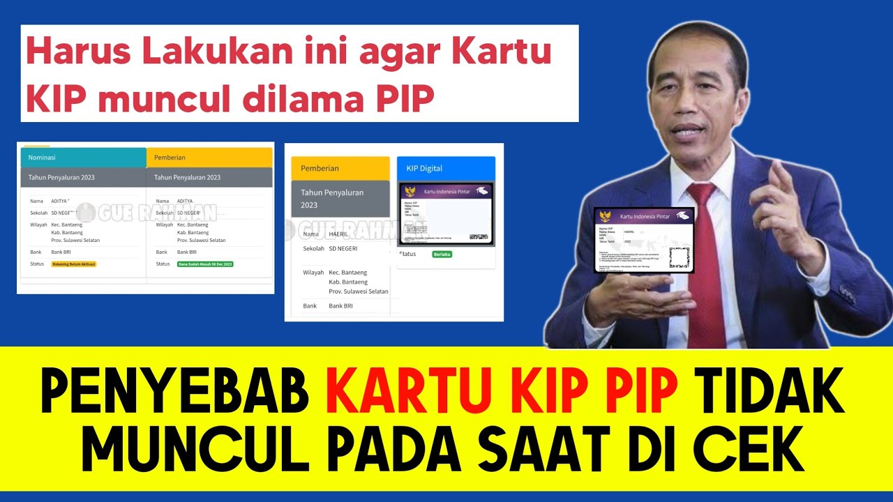 INI PENYEBAB KIP DIGITAL PENERIMA PIP TIDAK MUNCUL || KARTU KIP TIDAK ADA