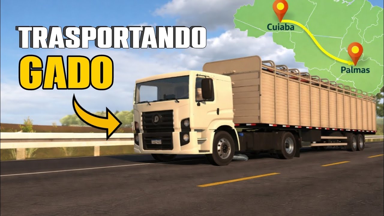 Transportando GADO de Cuiabá até Palmas 🐄🚛 | Viagem Longa no World Truck Simulator Gameplay