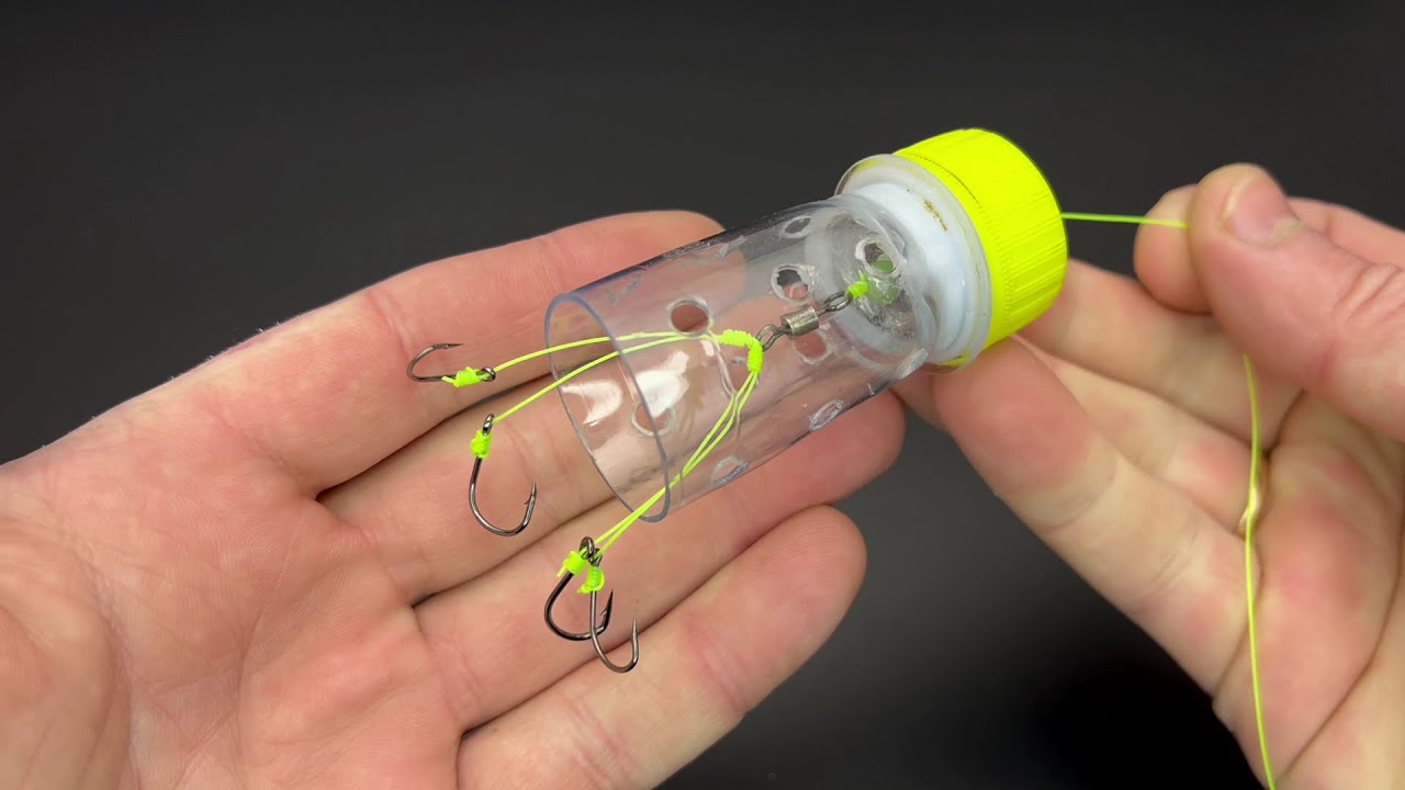 Create your own feeder to attract freshwater fish (fishing)