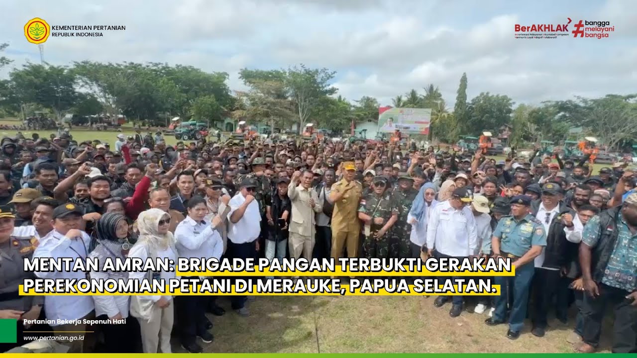 Mentan Amran: Brigade Pangan Terbukti Gerakan Perekonomian Petani di Merauke, Papua Selatan