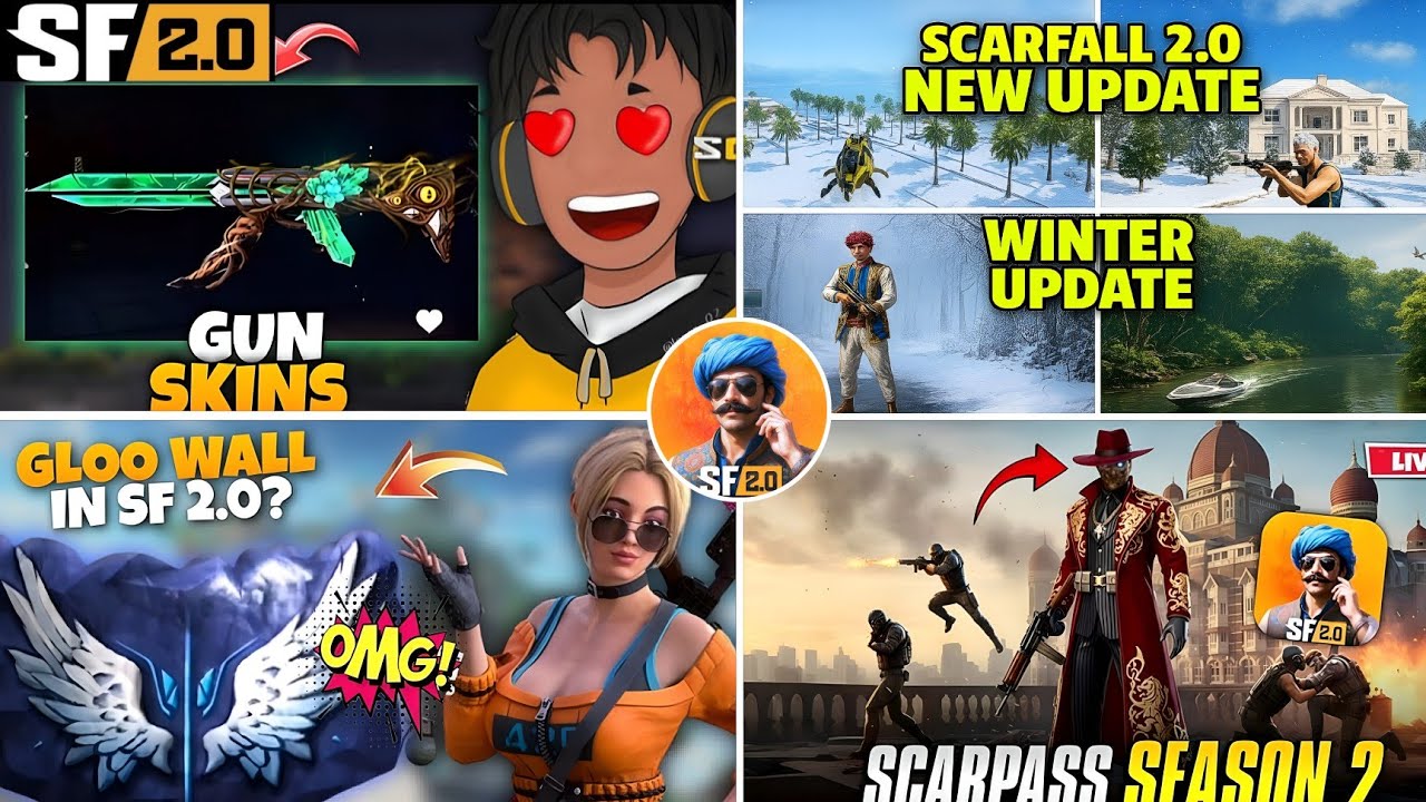 🔥 Scarfall 2.0 Winter Update + New Gun Scene, Glue Wall & ScarPass Opening 😳❄️🔥
