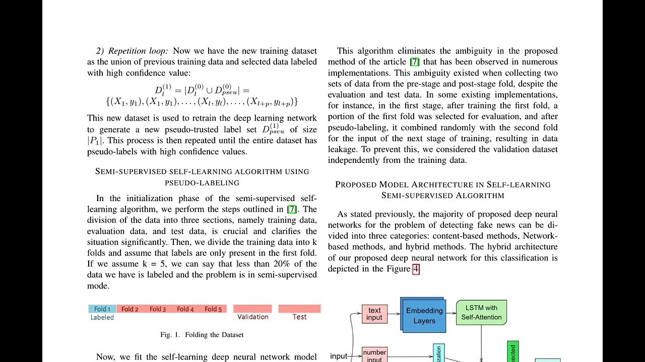 A Semi-supervised Fake News Detection using Sentiment Encoding and LSTM with Self-Attent