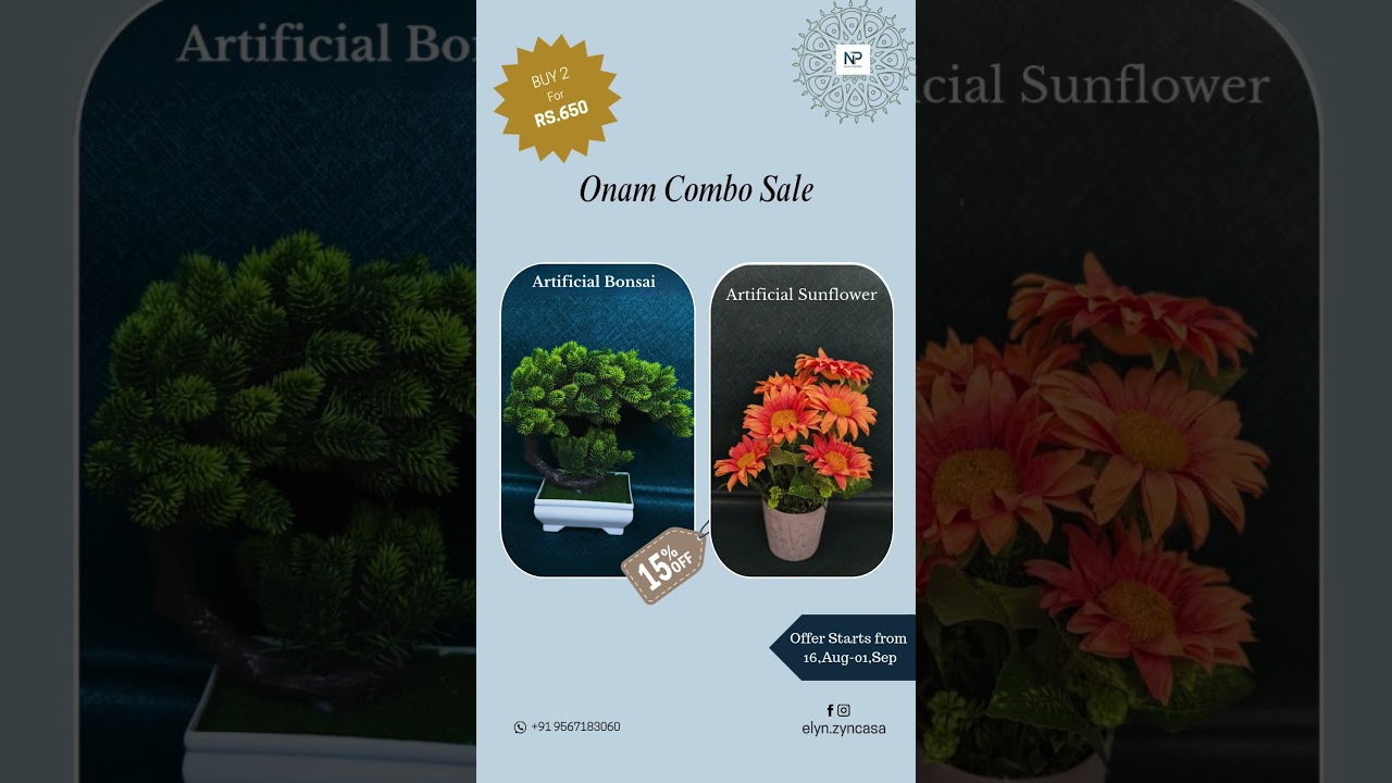 Onam Sale 2025 | Artificial Flowers &ndash; Bloom Your Home with Our Best Festive Offers