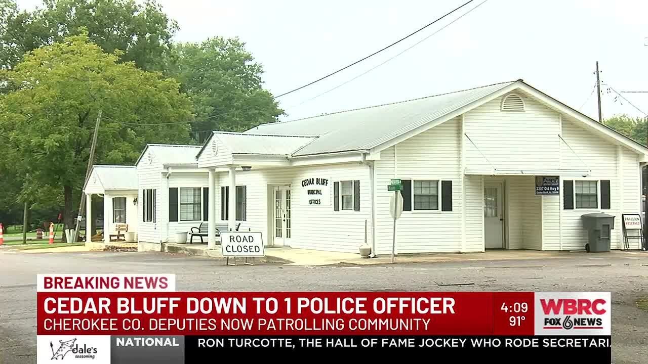 Cedar Bluff down to 1 police officer