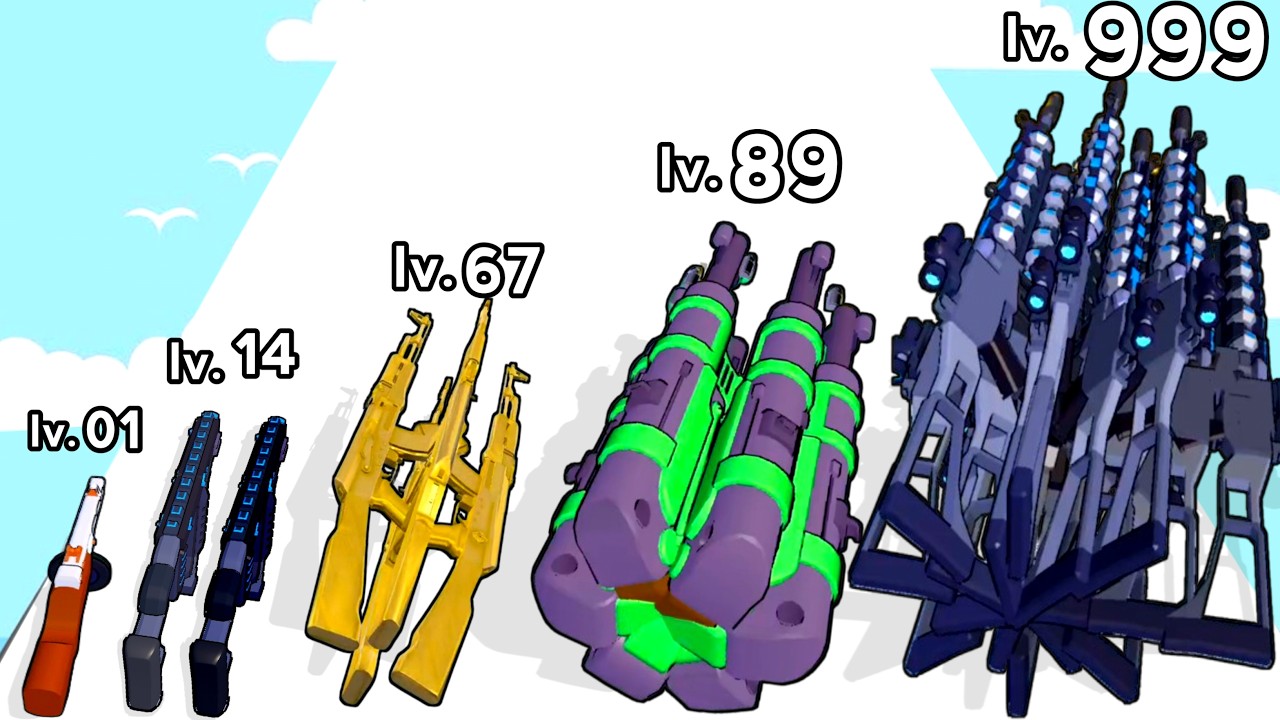 NOOB vs PRO vs HACKER - Gun Clans Weapon Master, Level Up Gun Max Level Gameplay