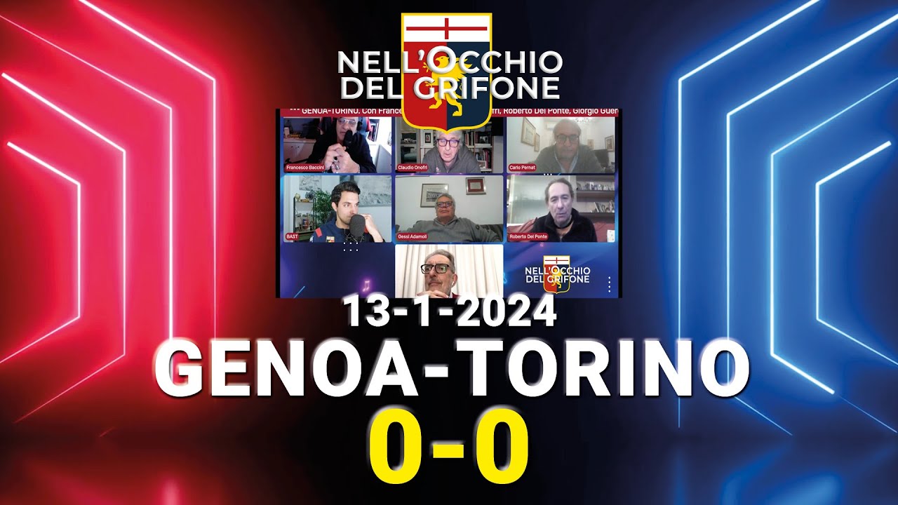 GENOA-TORINO. Con Francesco Baccini, Claudio Onofri, R. Del Ponte, G.Guerello, G.Adamoli e Bast