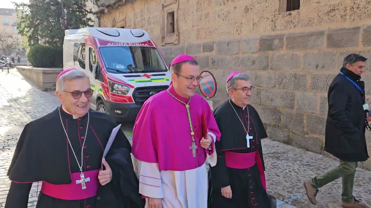 Es Segovia247. Toma posesión Monseñor Jesús Vidal como Obispo de Segovia. Llegada obispos. 18/1/2025