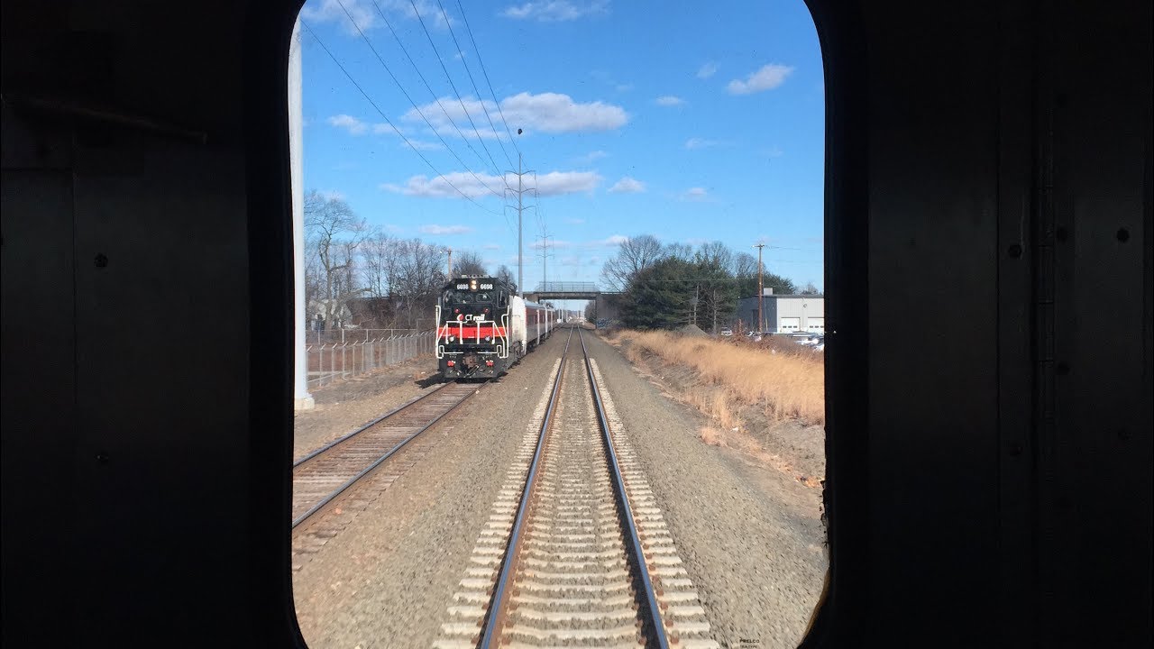 CTrail Hartford Line HD 60fps: Riding Train 4406 Engineer POV (New Haven to Springfield)