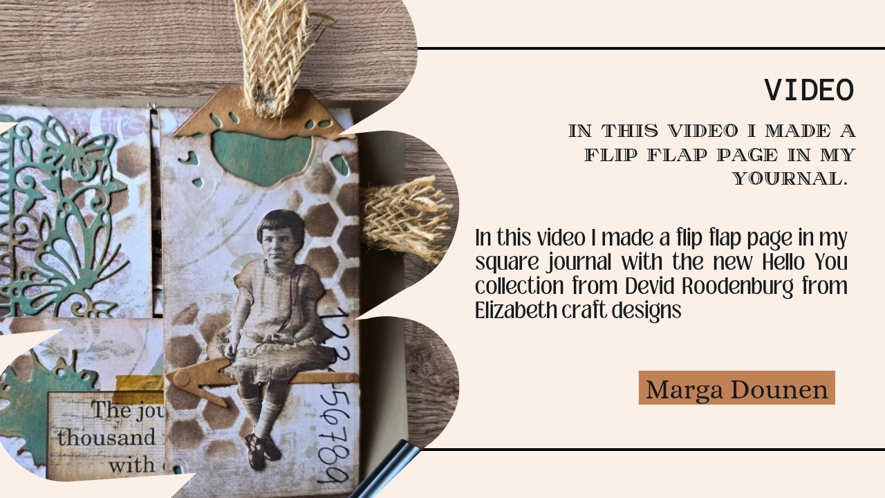 Hello You flip flap page in my square journal