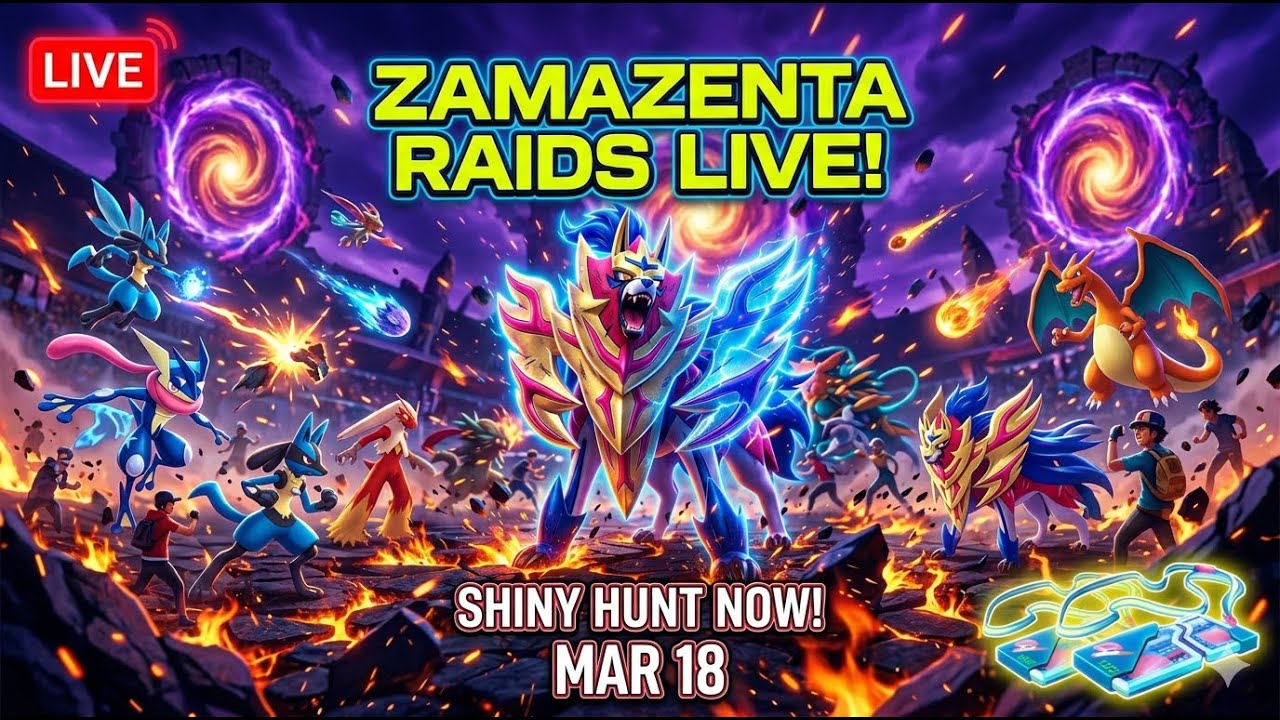 🔴 LIVE Pokémon GO Zamazenta Raids March 18! Shiny Hero of Many Battles Hunt - Join NOW!