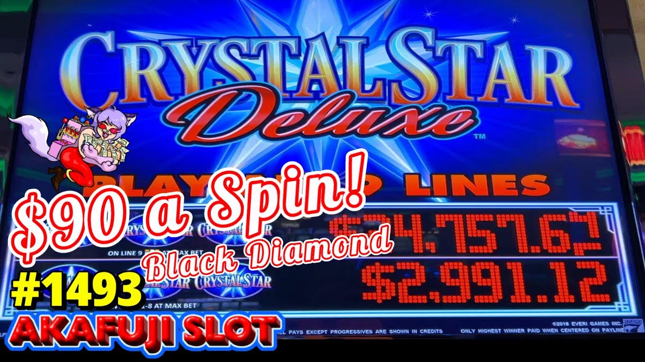 Crystal Star Deluxe Double Nudge Slot 9 Lines, Black Diamond Platinum Max Bet $90 赤富士スロット