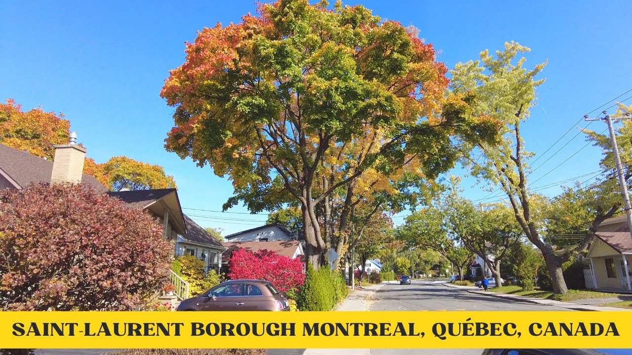 4K Autumn Walk in Montreal's Saint-Laurent Borough