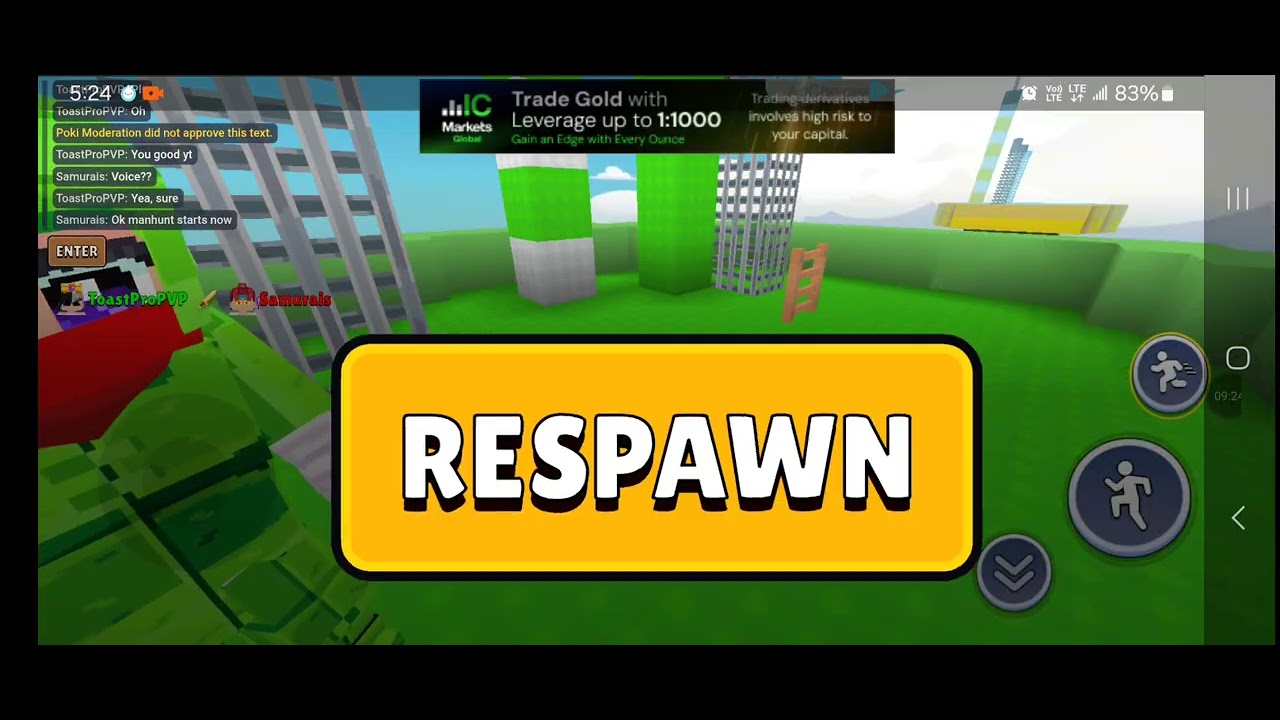Bedwars manhunt!!!with toast pro pvp my friend!!🙏😀😀