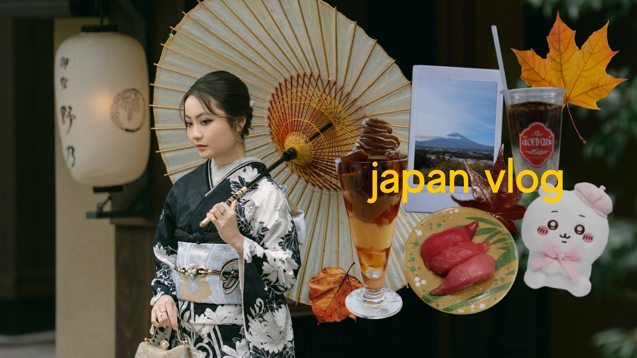 japan vlog 🍵🍡🌟 shopping and feasting in tokyo, gotemba outlet, kimono photoshoot, hauls