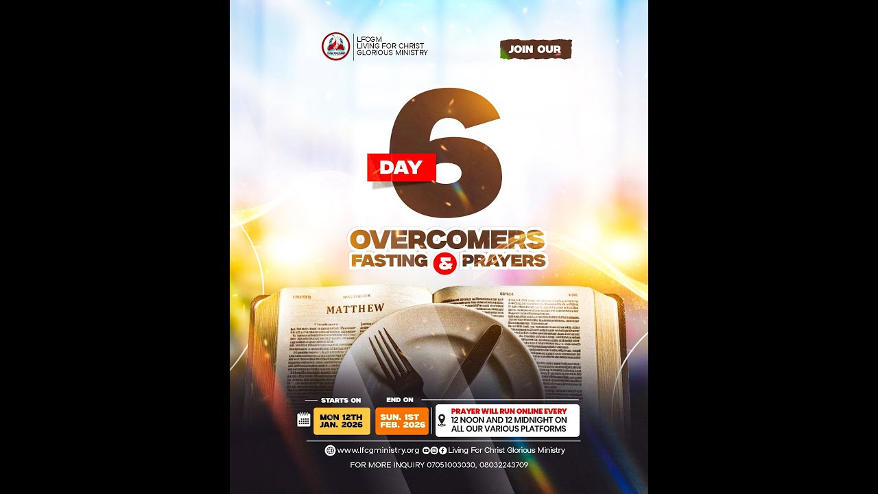 Day 6 - Overcomer's Fasting & Prayer | Midday Broadcast 🔥