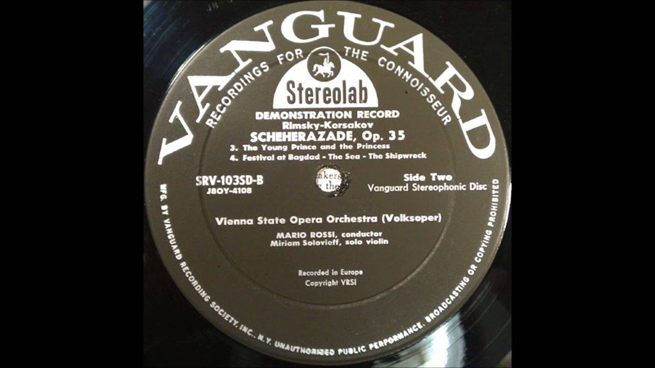 Rimsky Korsakov   Scheherazade, MARIO ROSSI COND, SIDE 2