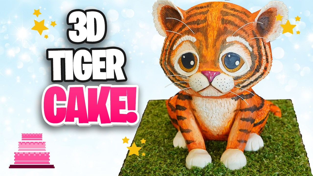 I made the cutest TIGER CUB CAKE 🐯