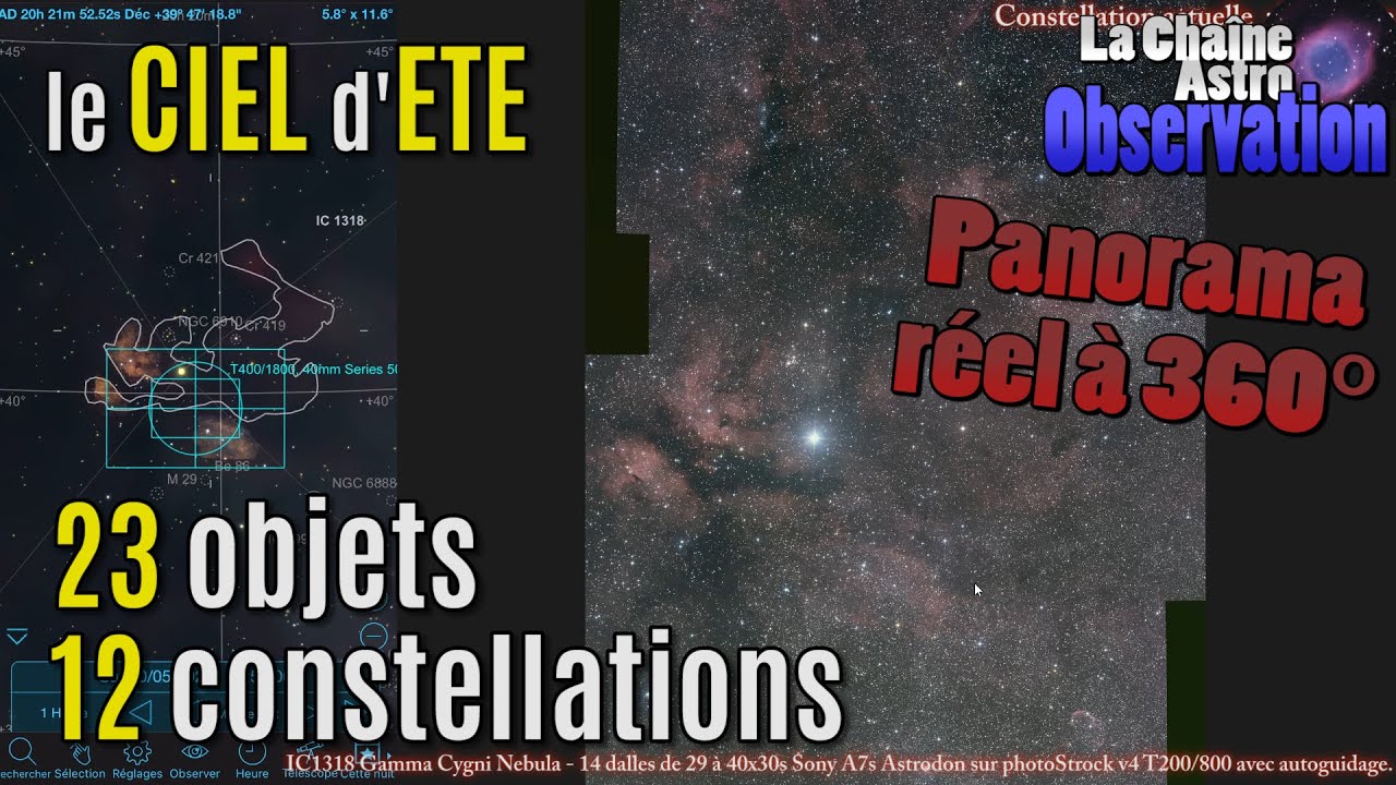 Ciel printemps/été  : 12 constellations et 23 objets du ciel profond (observation / astrophoto)