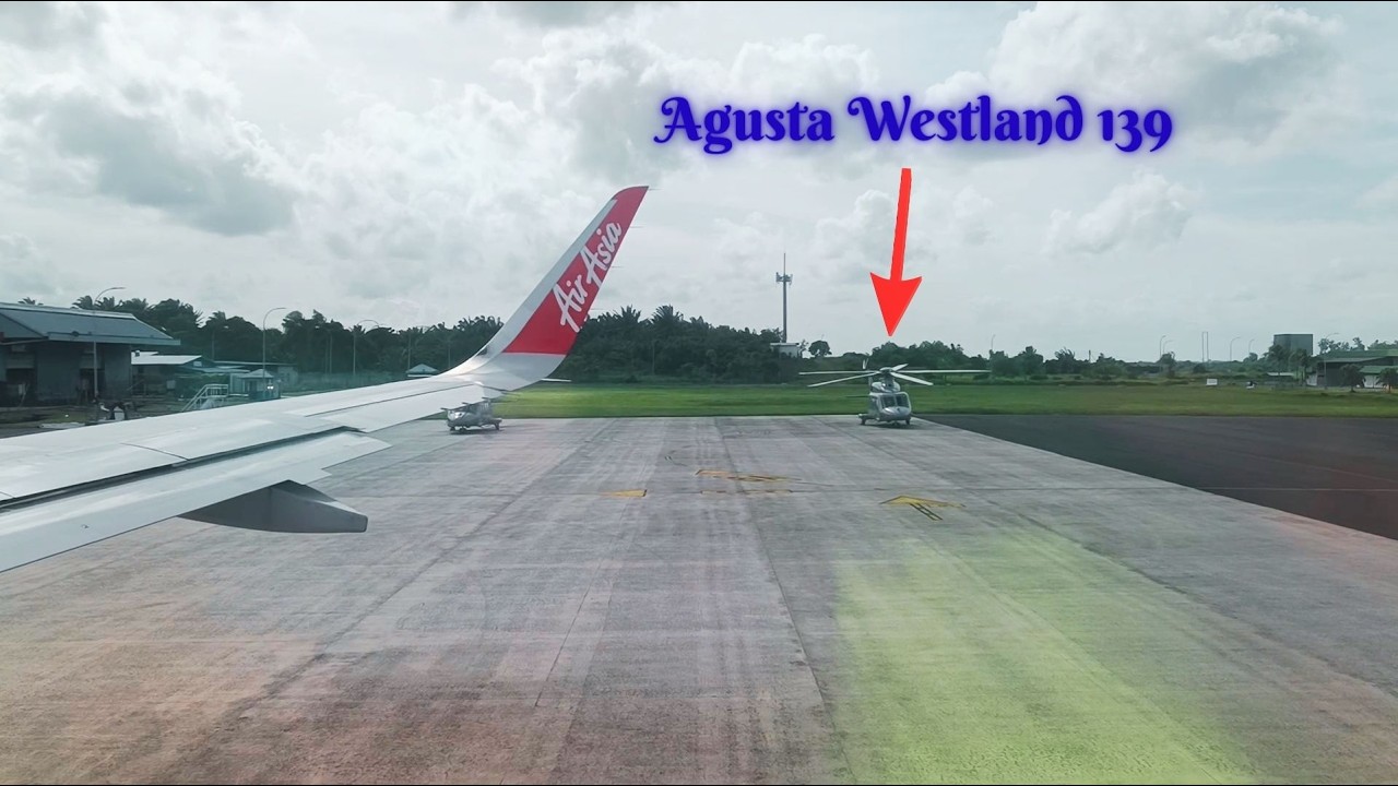 Airasia AK6496 Kota Kinabalu to Sandakan =Seat 26F + Agusta Westland AW139=