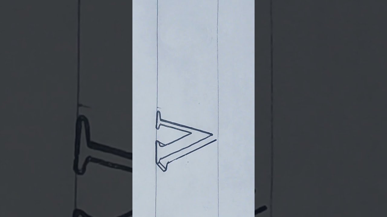👉👉3D drawing in English alphabet upright capital letter 