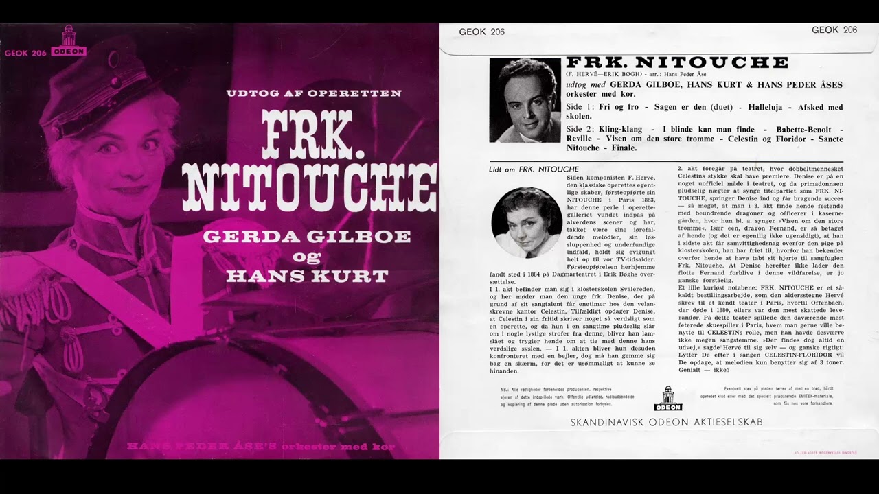 Udtog Af Operetten Frk. Nitouche - Gerda Gilboe og Hans Kurt - 1958