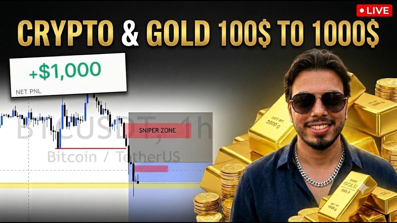 🔴 LIVE Market Analysis | Gold & Bitcoin | Entries, Exits & Live Charts