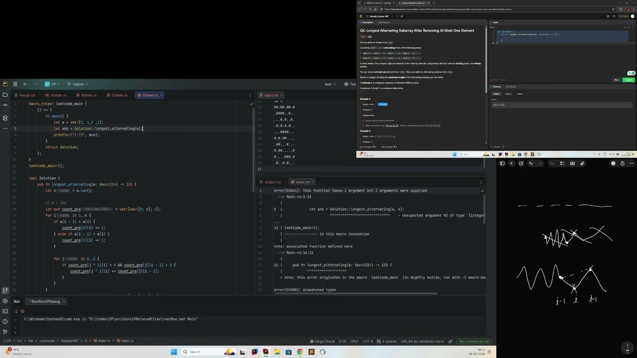 Leetcode Weekly Contest 487 [A - D with Discussion at end]