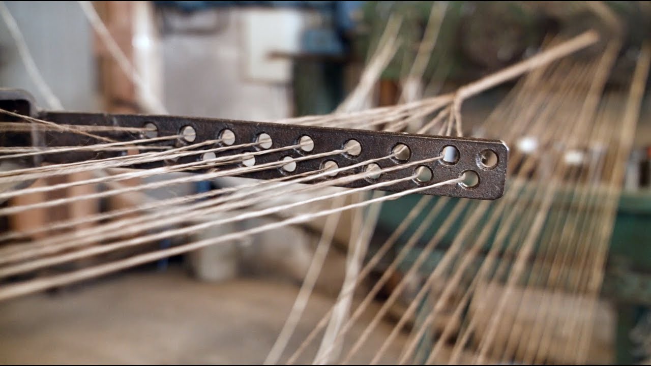 Making a four strand rope of tarred hemp