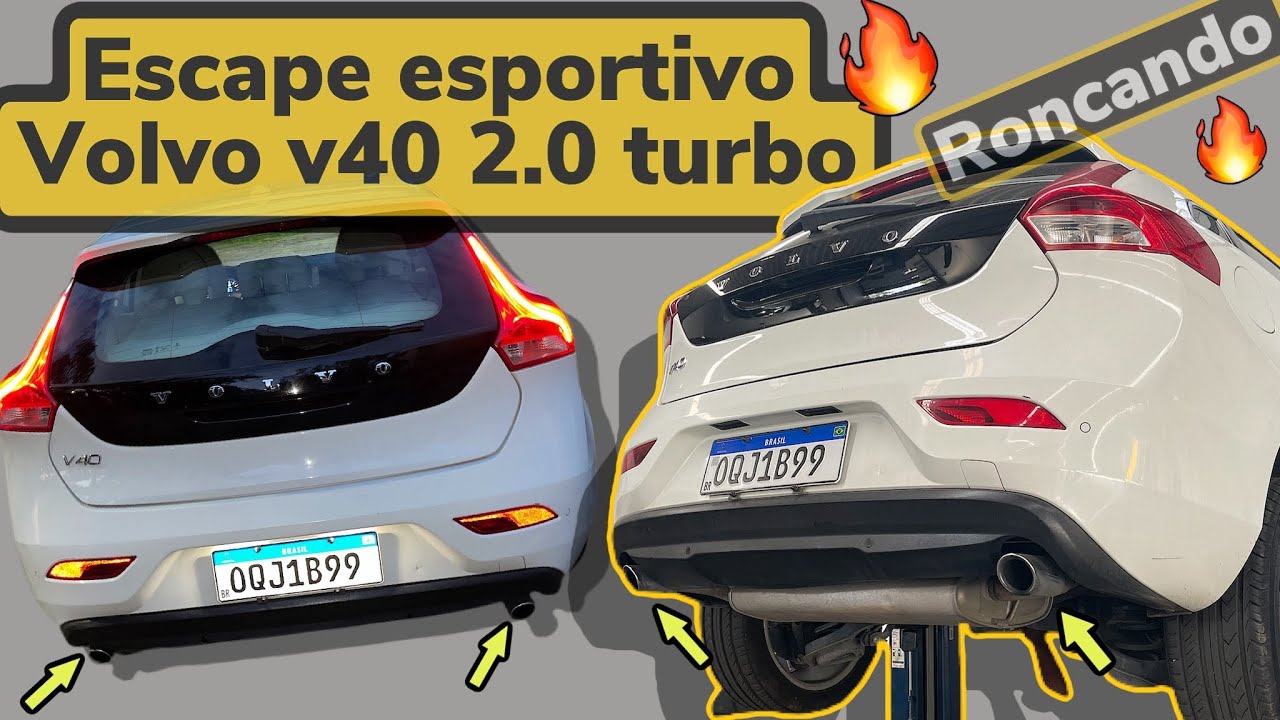 DIFUSOR DE ESCAPE NO VOLVO V40 2.0 TURBO - RONCO IMORAL