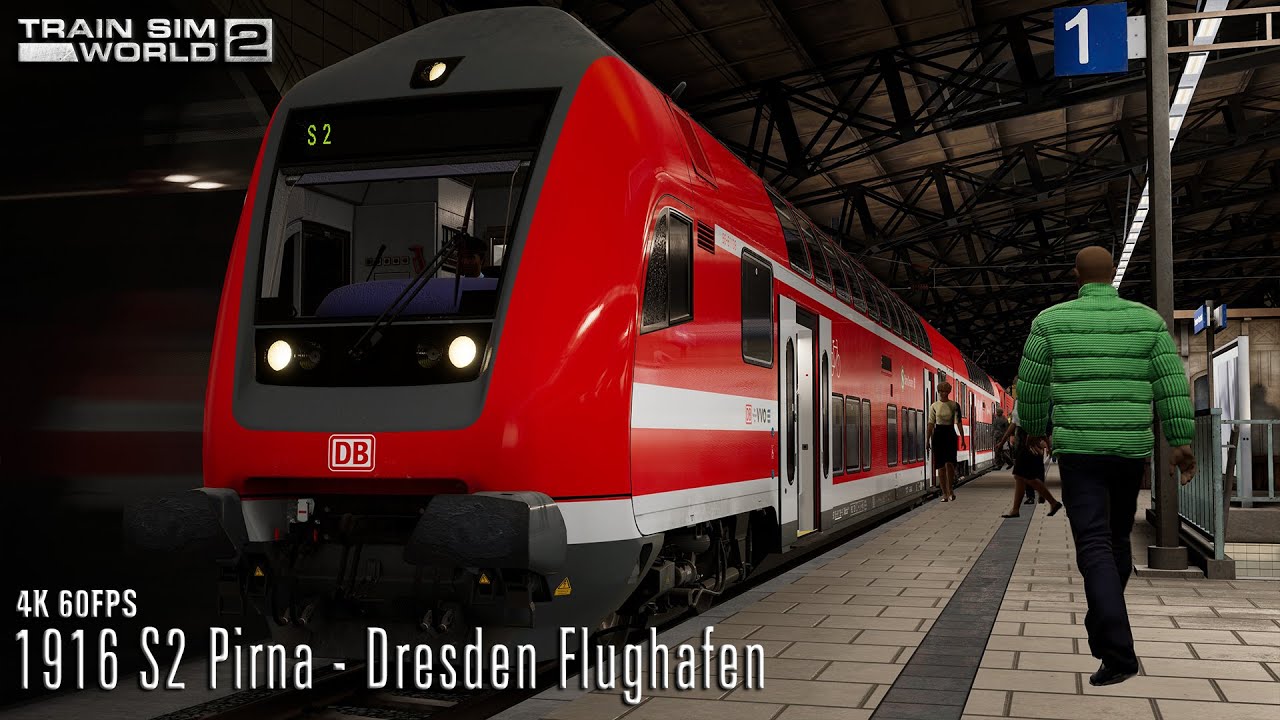1916 S2 Pirna - Dresden Flughafen - Nahverkehr Dresden - BR 766.2 - Train Sim World 2