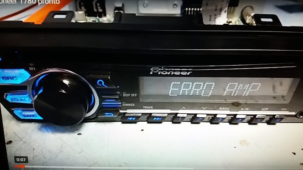Pioneer DEH-X1780U giving an error amp, how to fix it!