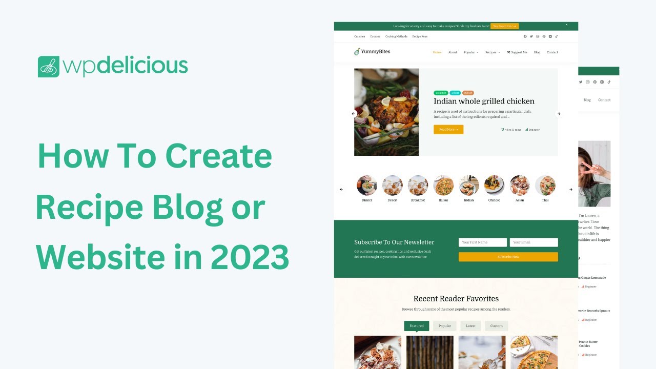 How to Create a Food or Recipe Blog in 2024 with Yummy Bites Free & Pro WordPress Theme
