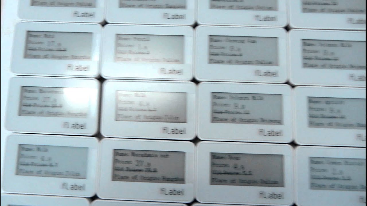 Electronic Shelf Label (ESL) demo show