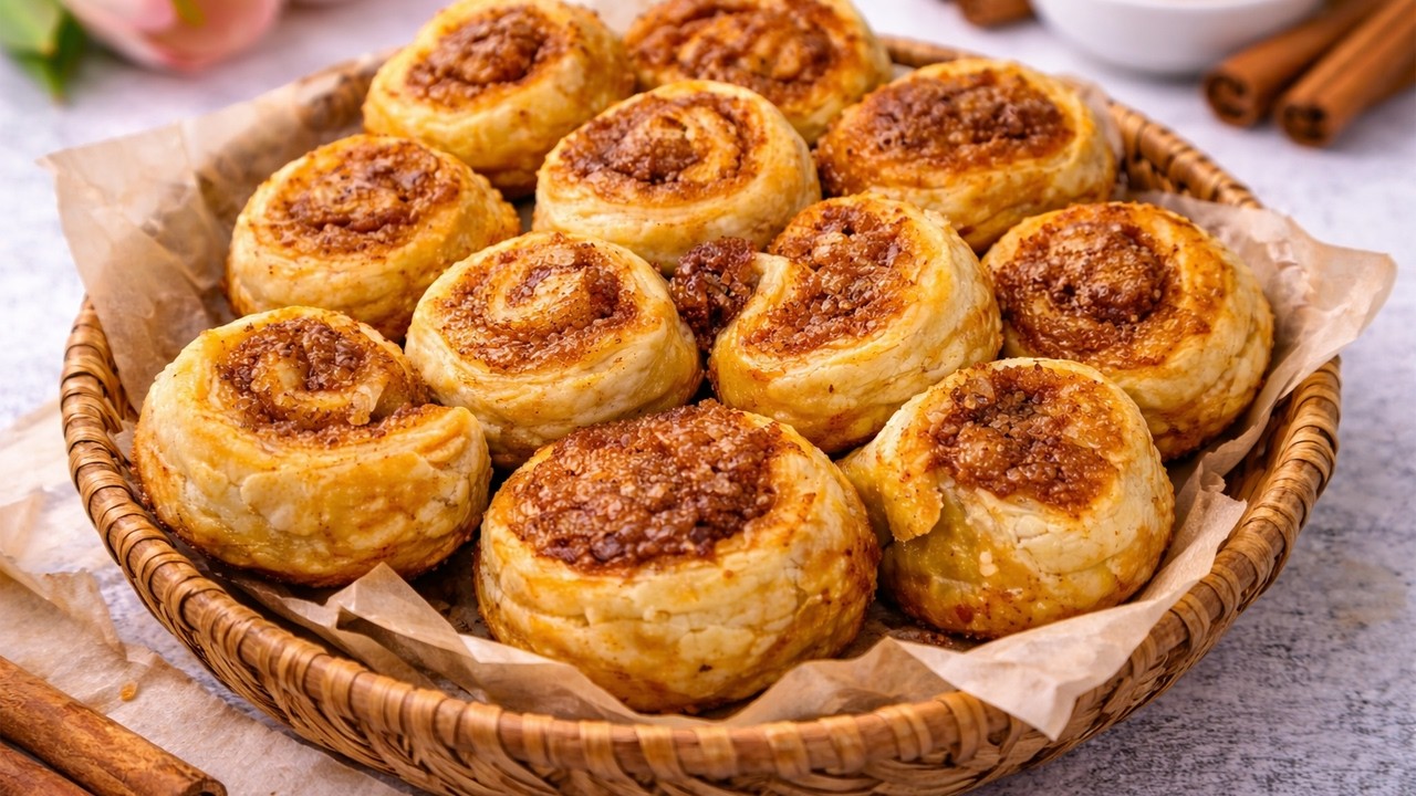 Cinnamon Roll Puff Pastry Recipe | Easy Flaky Cinnamon Rolls