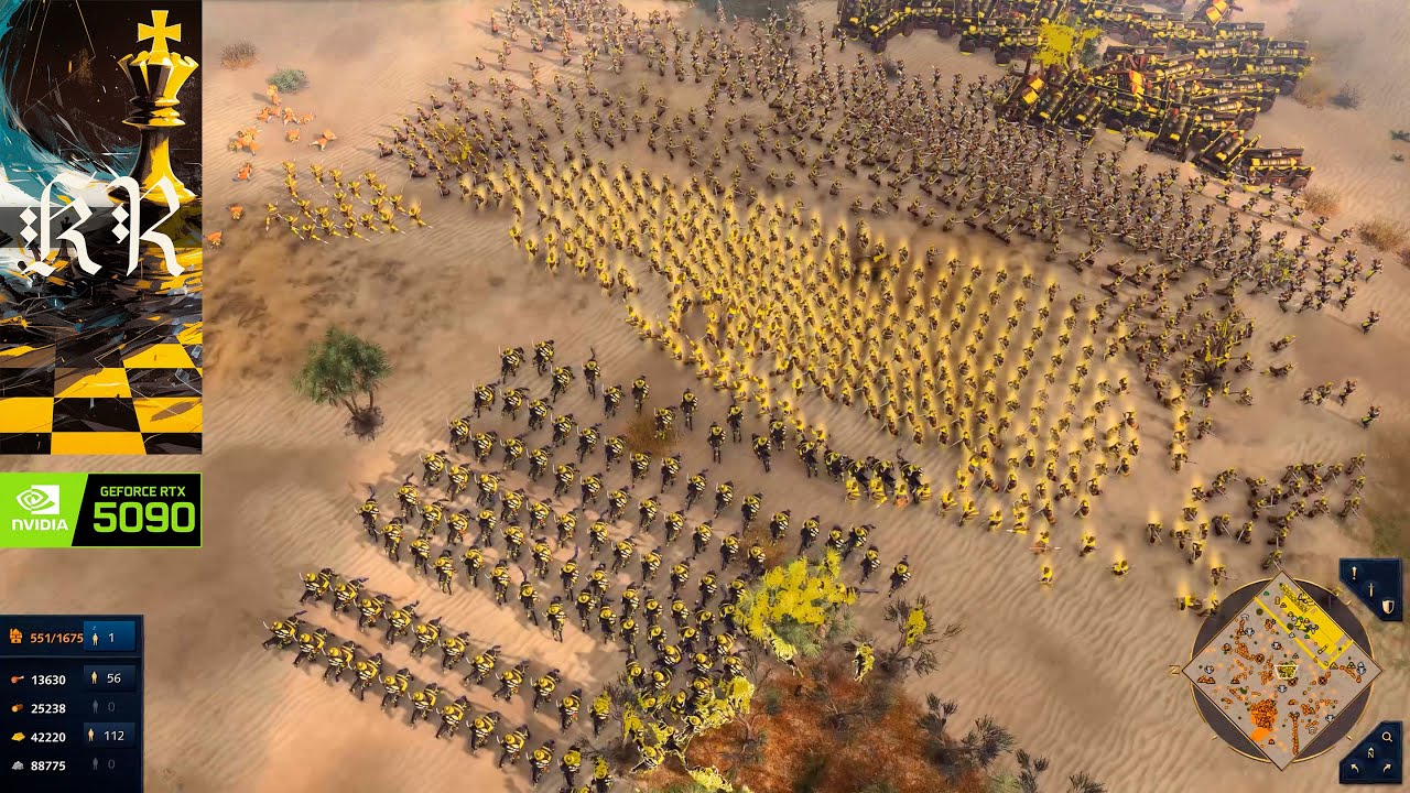 Age of Empires 4 | 4K Ultra RTX 5090 | Malians Musofadi Gunners And Mansa Javelineer Against Chinese
