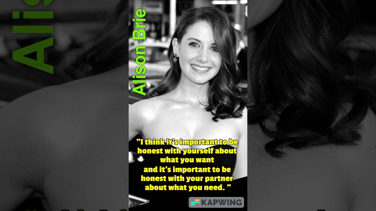 BE HONEST ABOUT YOURSELF AND YOUR PARTNER :  Alison Brie #alisonbrie   #shorts