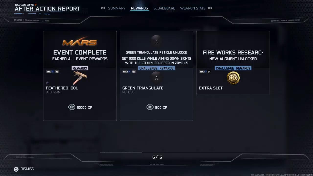 BO7 | MARS Event stream