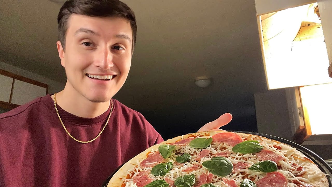 ASMR Cooking & Eating Pizza with Me 🍕 (mukbangs)