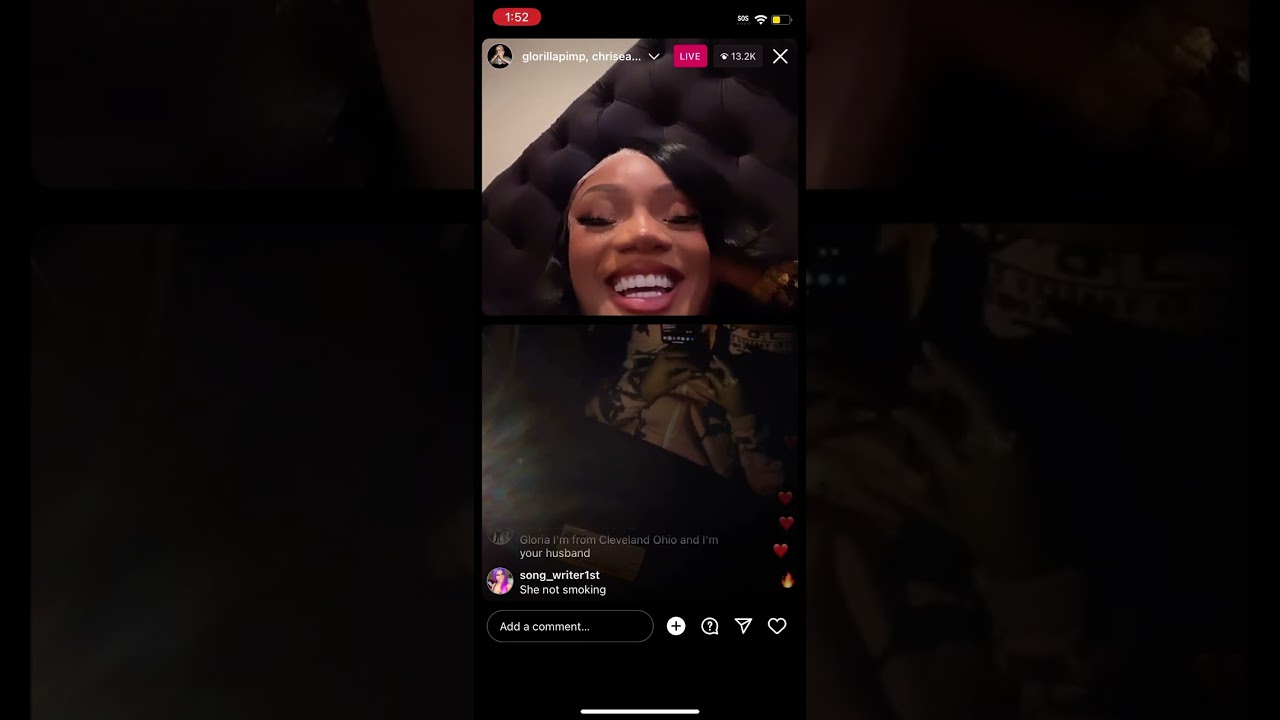 Glorilla on ig live with chriseanrock