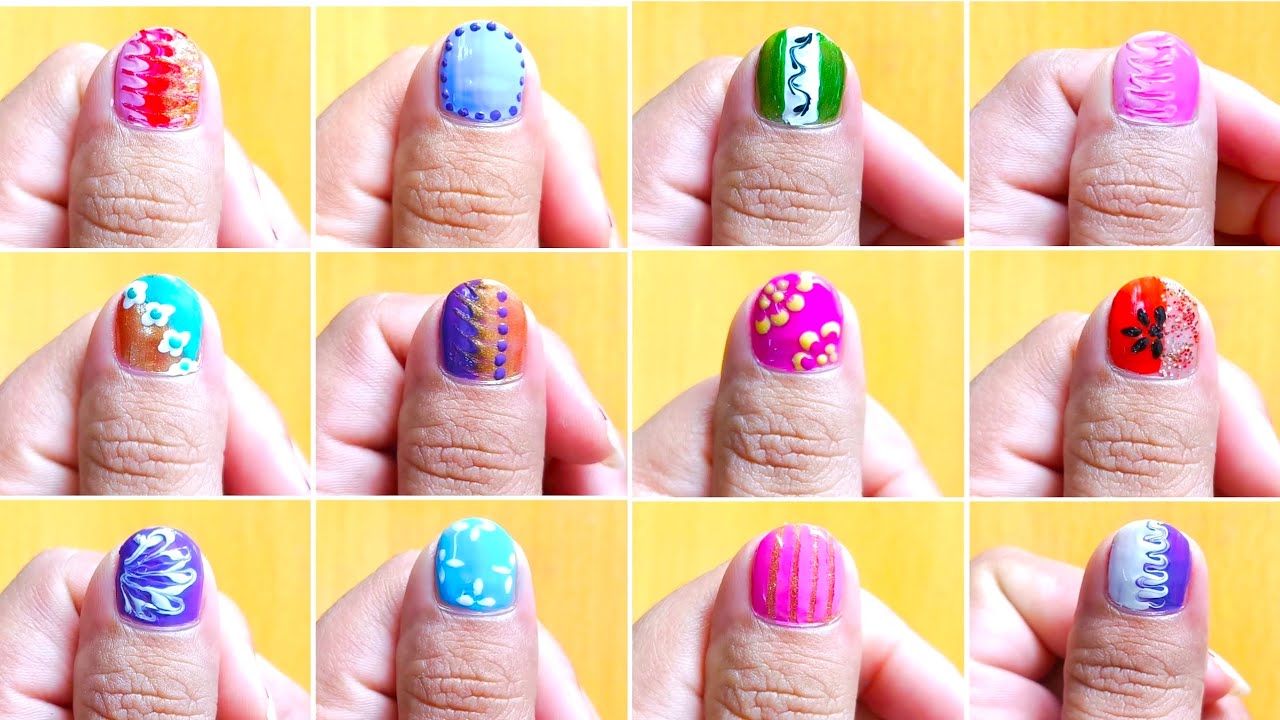 Simple nail design at home #viral #trending #viralvideo #trendingvideo #nailart #nails 