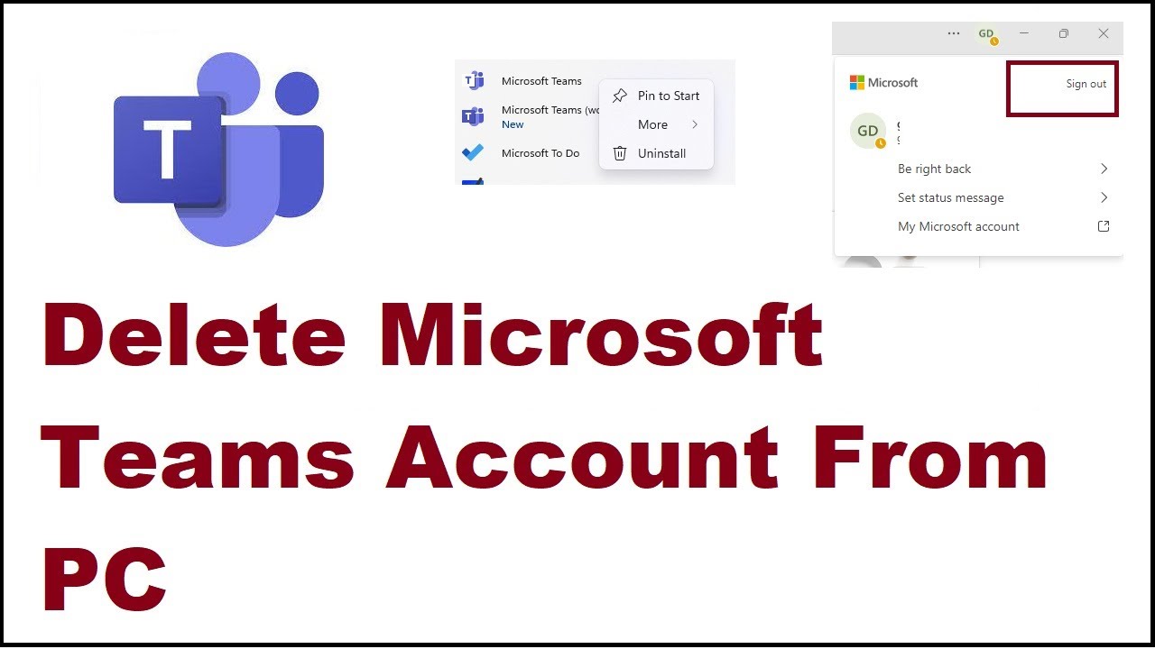 Удалить учетную запись Microsoft Teams с ПК