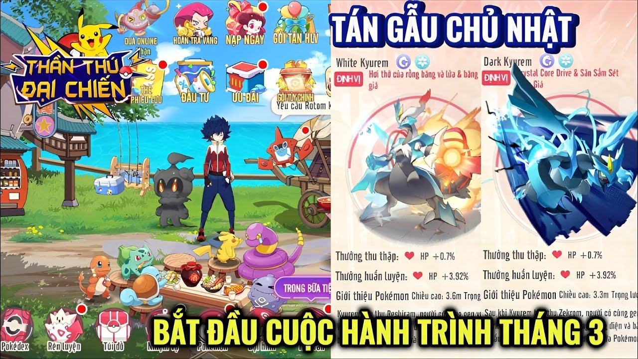 Thần Thú Đại Chiến - Tán gẫu chủ nhật : Bắt đầu hành trình tháng 3 | Black Kyurem sắp có bạn đi cùng