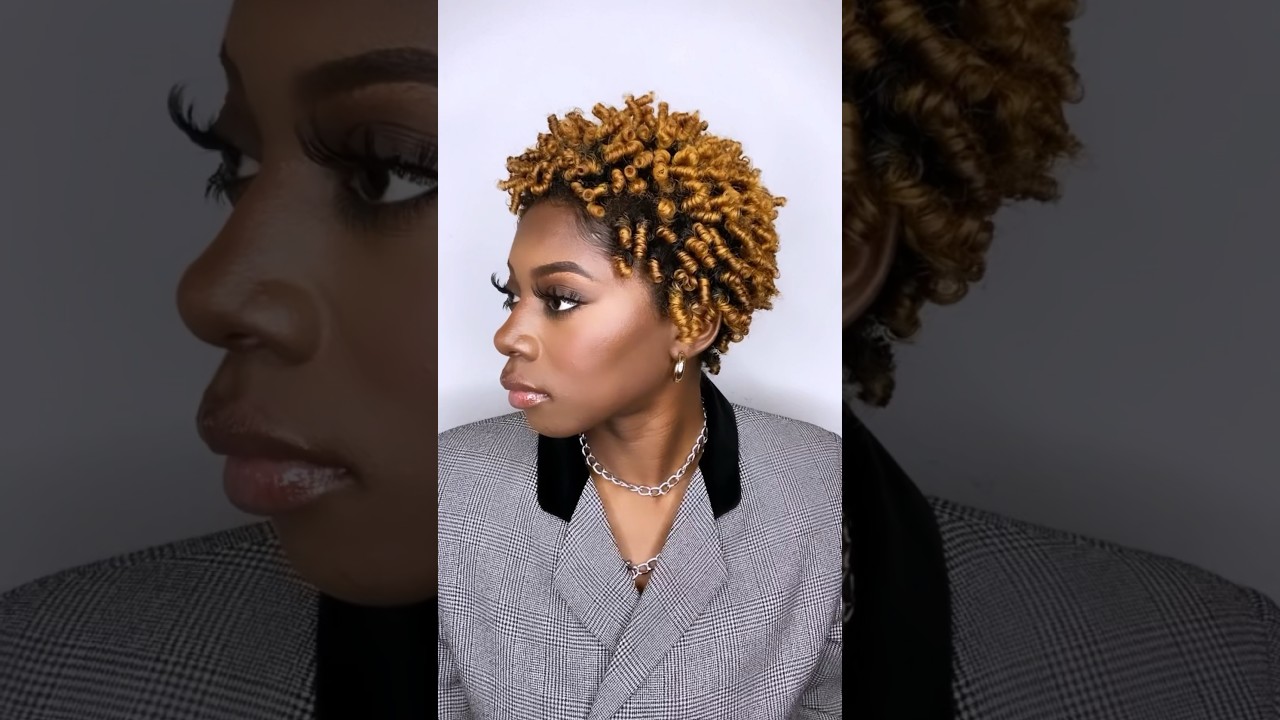 Finger Coil Tutorial on Short Natural Hair #fingercoils #naturalHair